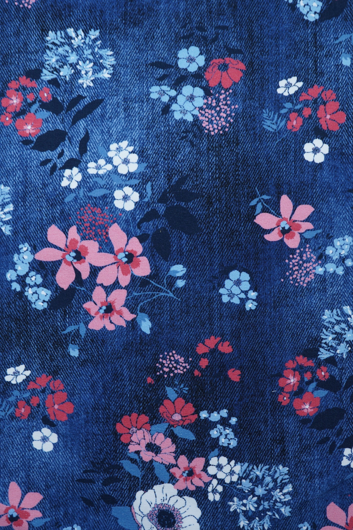 Jersey Staghorn Jeans Blumen