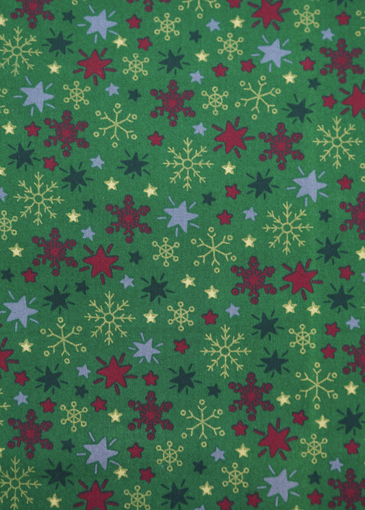 Baumwolle Sterne Schneeflocken weihnachtlich
