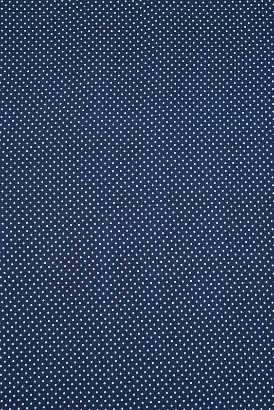 Baumwolle dunkelblau mit Punkten