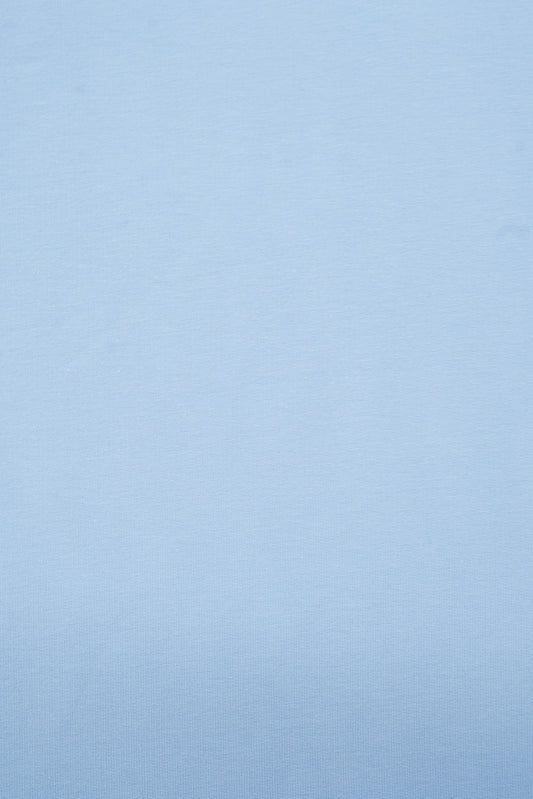 French Terry uni hellblau