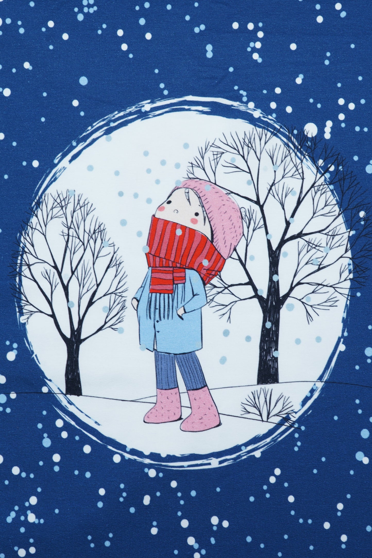 French Terry Staghorn Panel Winterkinder "Kombistoff"