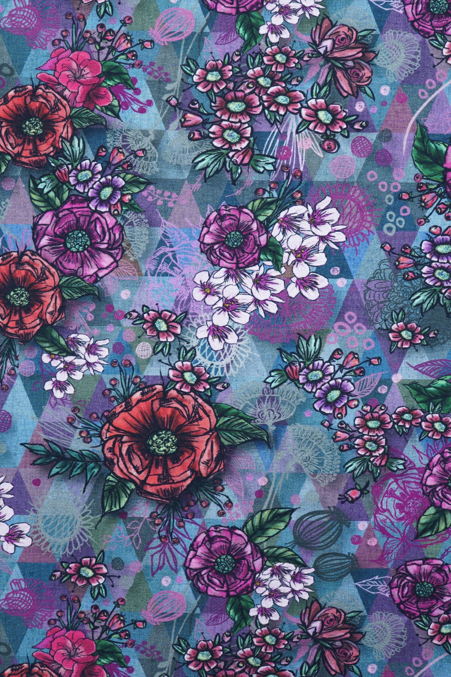 Viskosejersey Blumen in 2 vers. Varianten