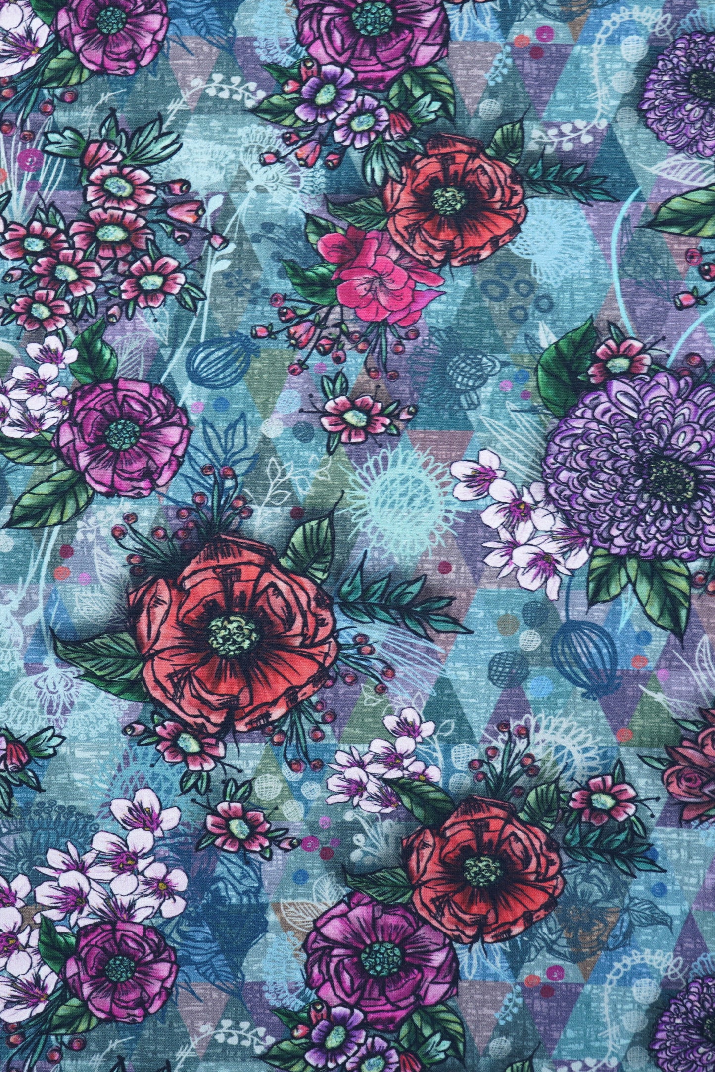 Viskosejersey Blumen in 2 vers. Varianten