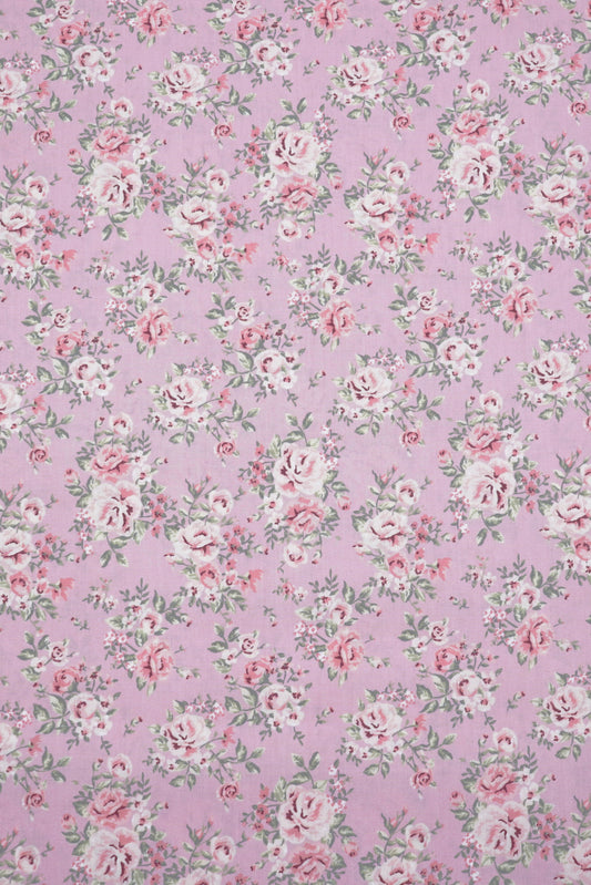 Baumwolle rosa mit Rosen