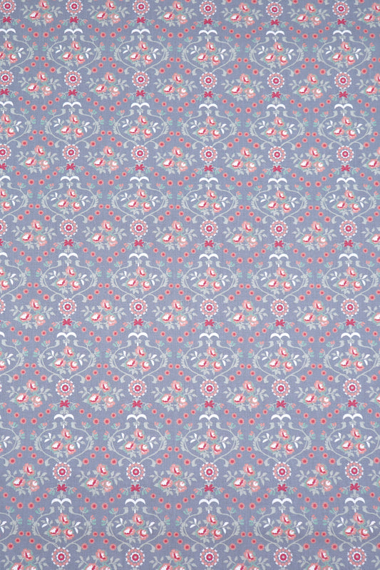 Baumwolle grau mit Rosen