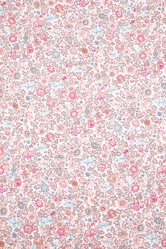 Baumwolle hellrosa Blumen