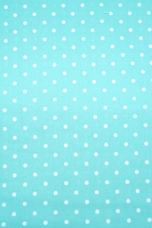 Baumwolle türkis weiße Punkte