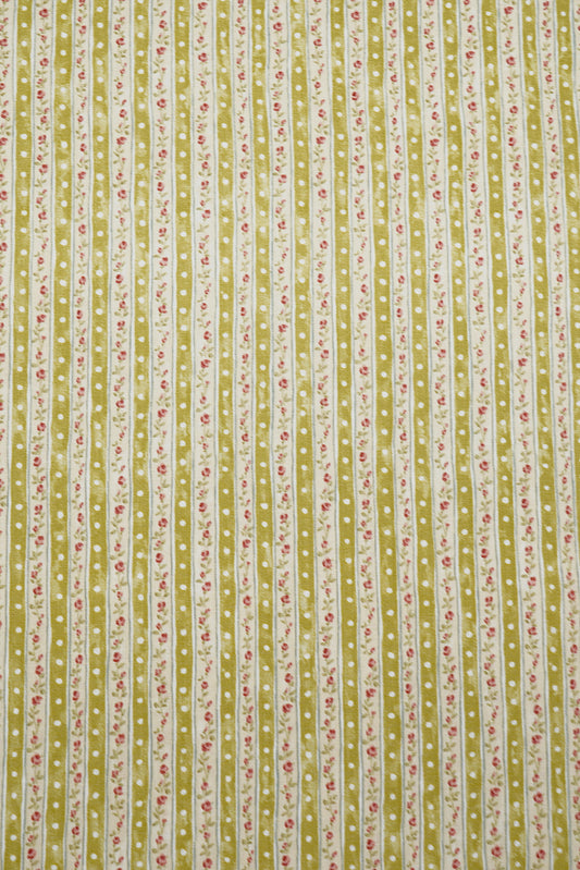 Baumwolle grün mit Rosen