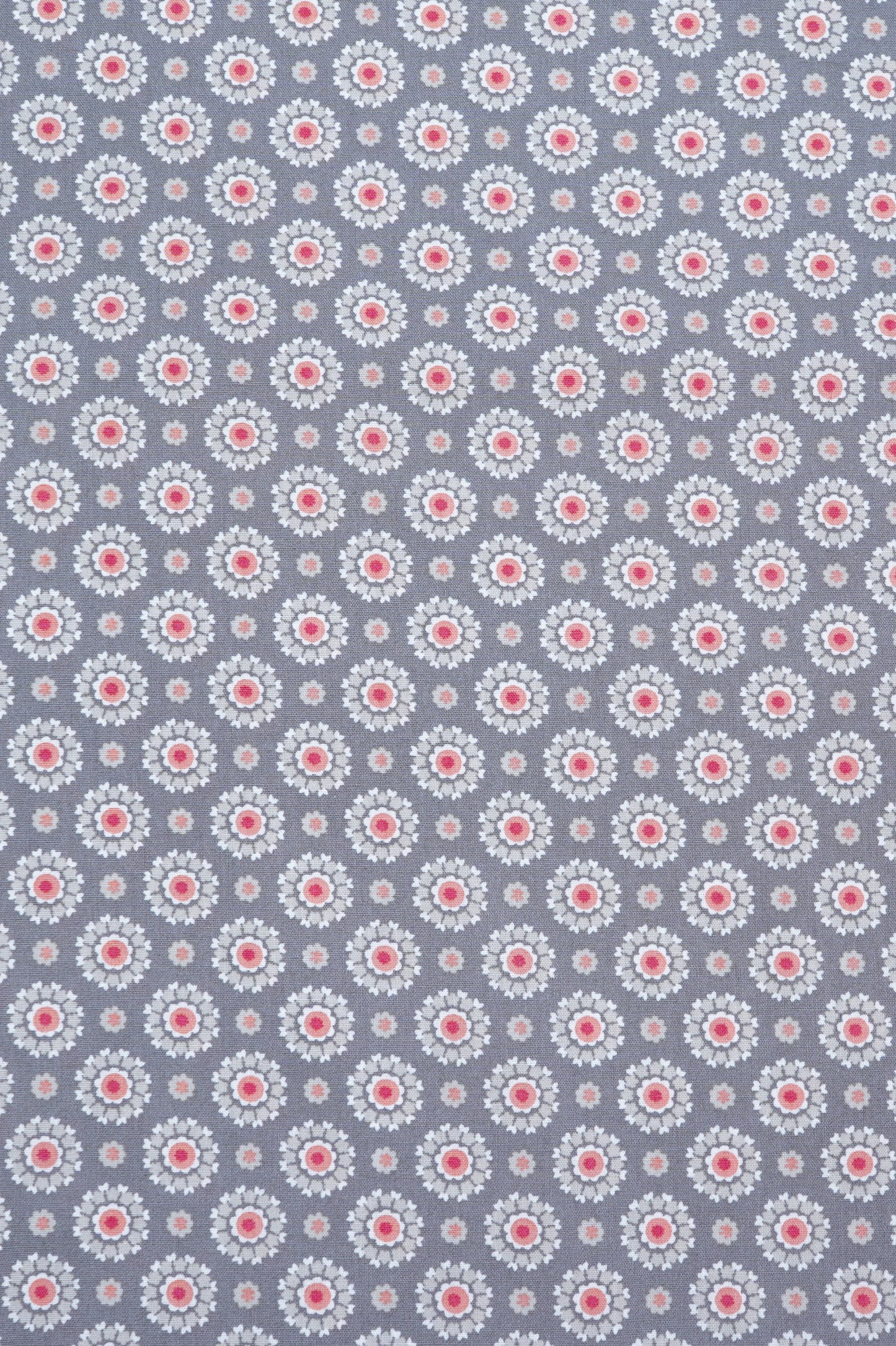 Baumwolle dunkelgrau mit Blumen