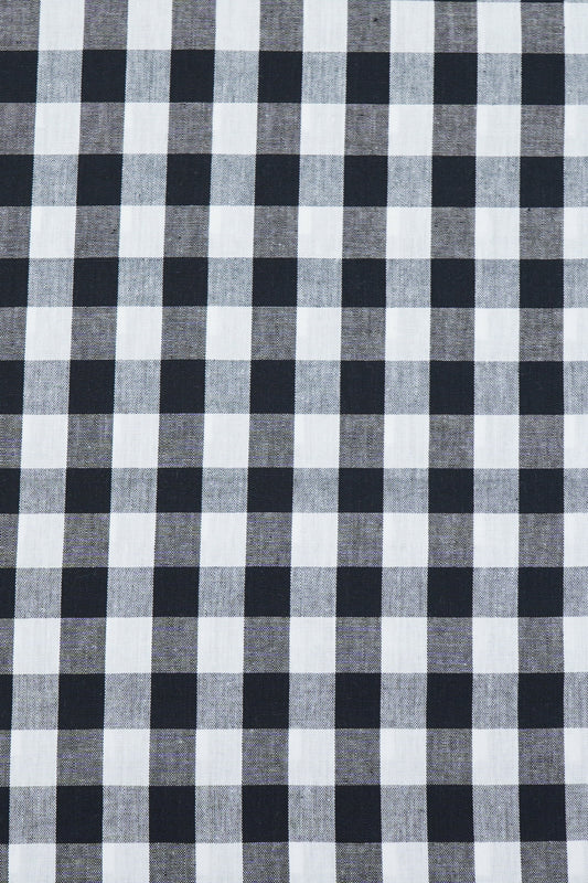 Baumwolle schwarz groß kariert
