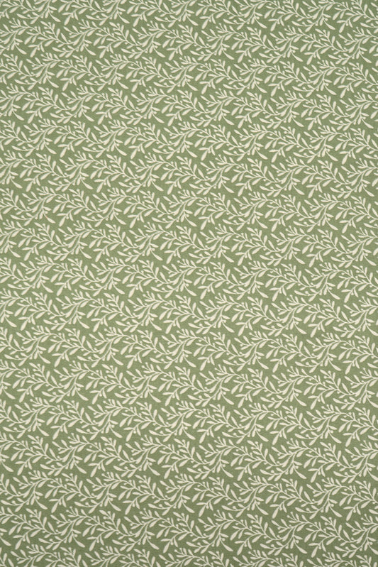 Baumwolle grün mit Blumenmuster