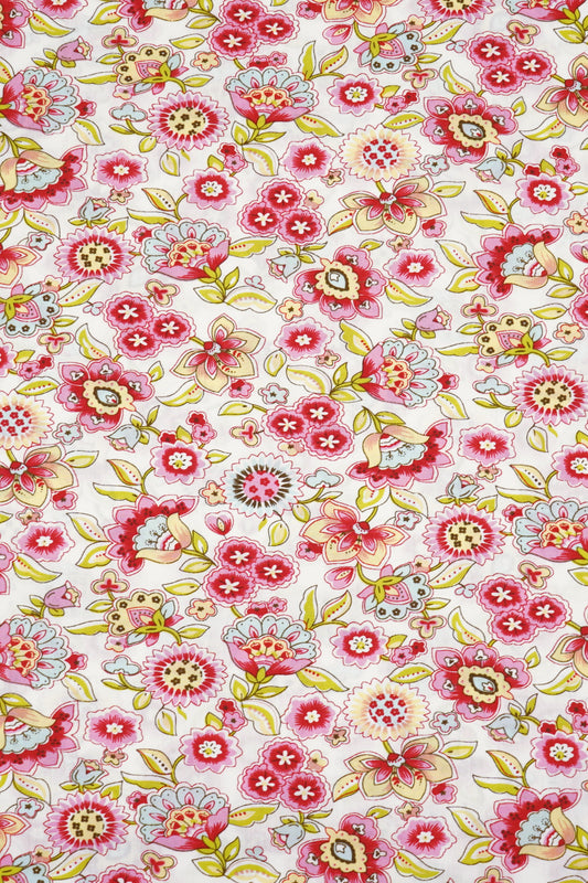 Baumwolle rosa-rote Blumenwiese