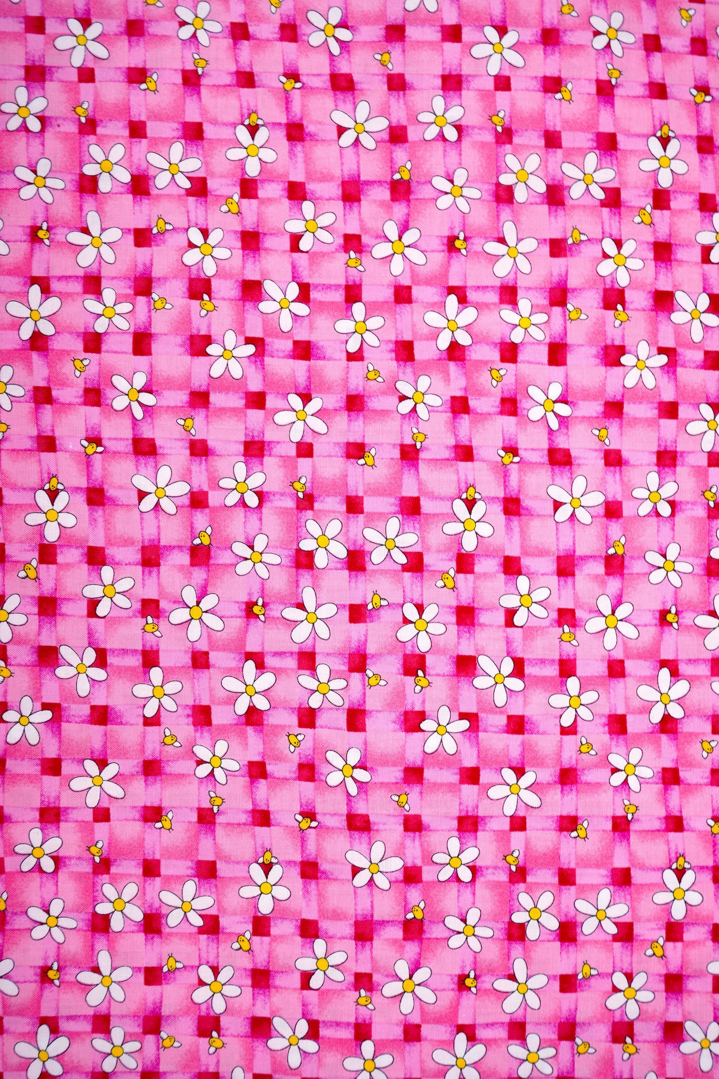 Baumwolle mit Blumen in 3 versch. Farben