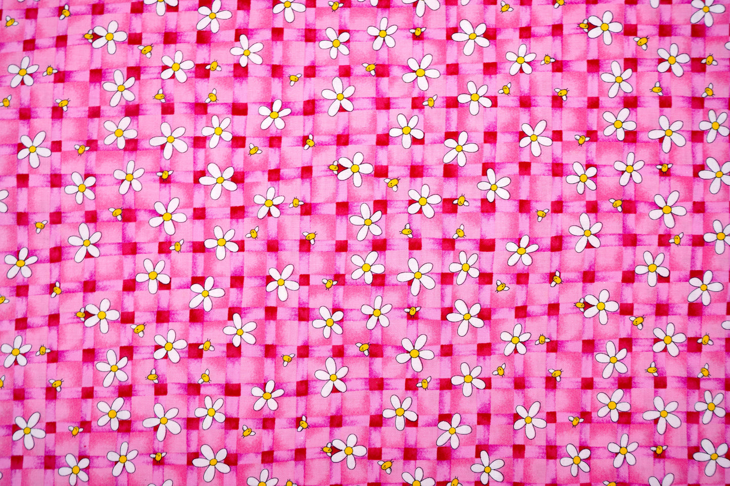 Baumwolle mit Blumen in 3 versch. Farben