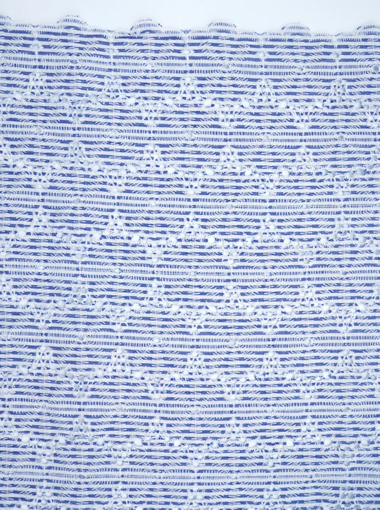 Baumwolle Stickerei blau weiß