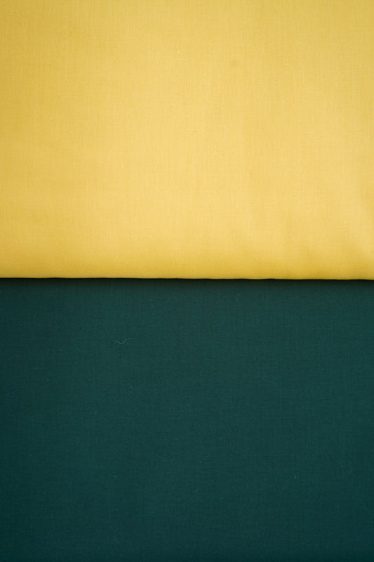 Baumwolle Uni in gelb/grün