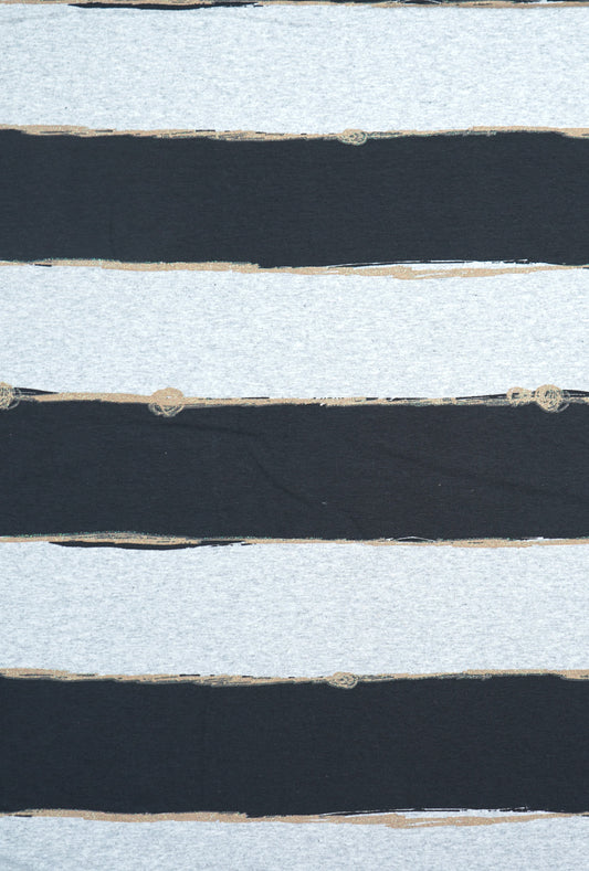 Jersey grau-schwarz-gold gestreift