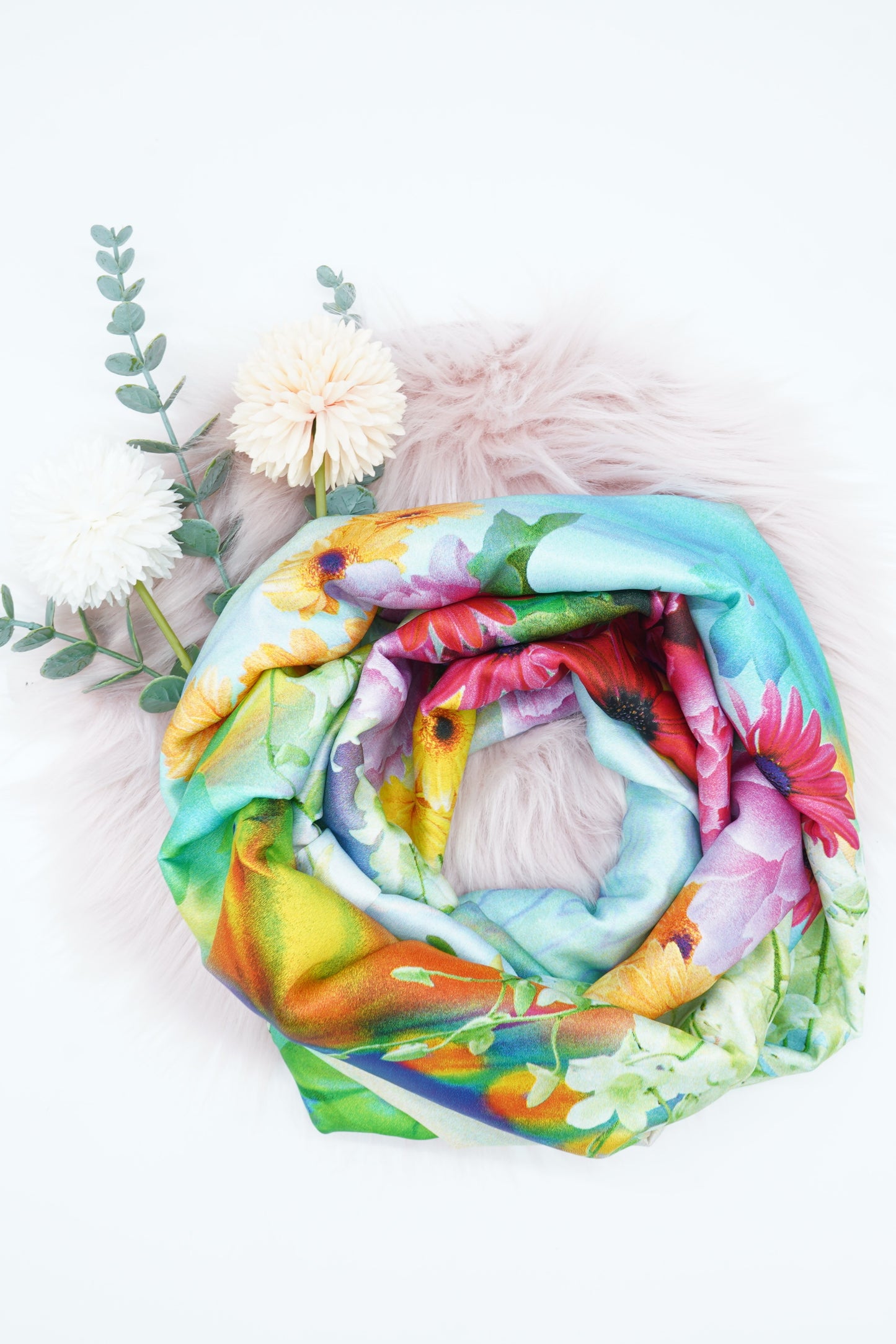 Loop-Schal Blümchen in versch. Farben