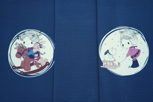French Terry Stoffduo Panel Winterkinder