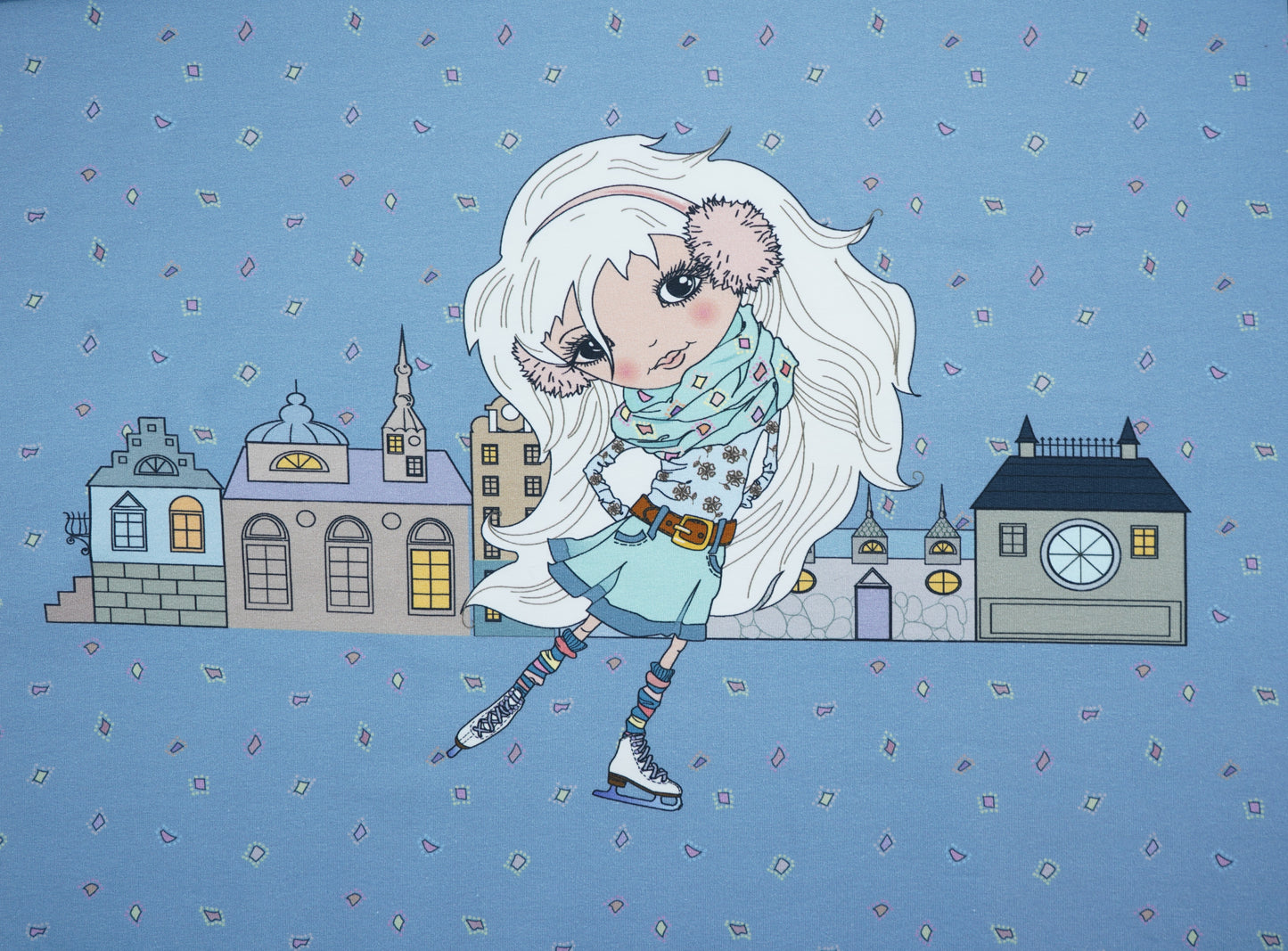 French Terry Stenzo Panel Wintermädchen
