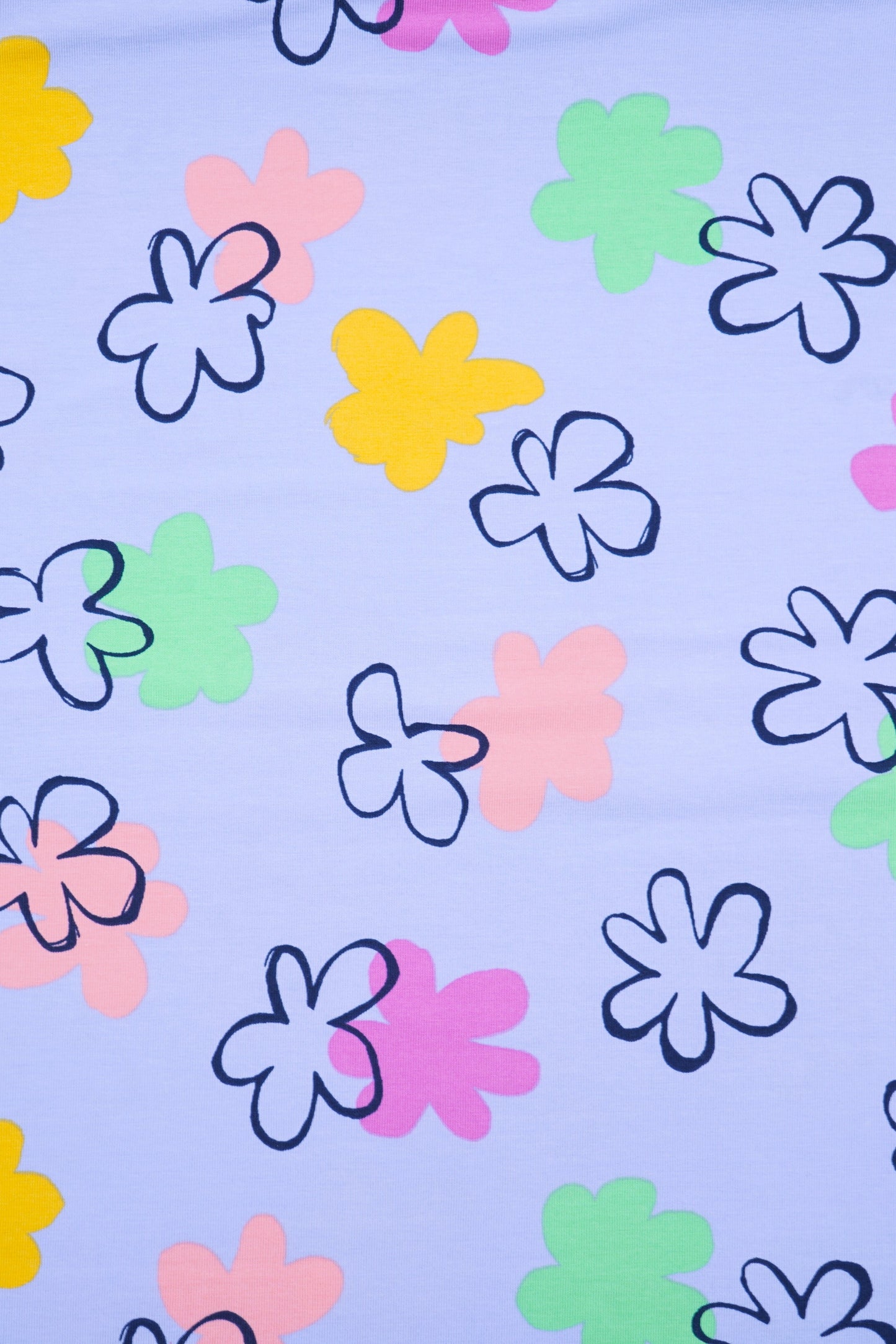 Jersey Blumen flieder "Kombistoff"