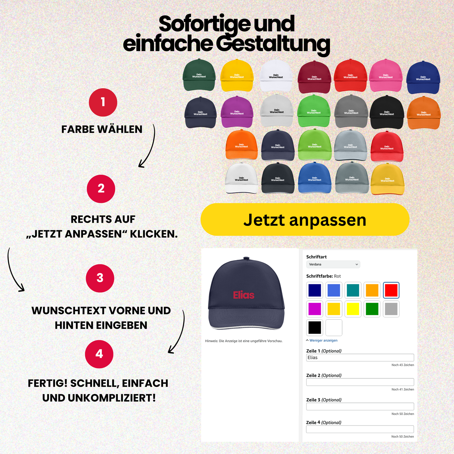 Caps bedrucken lassen, Sandwich Panel 6