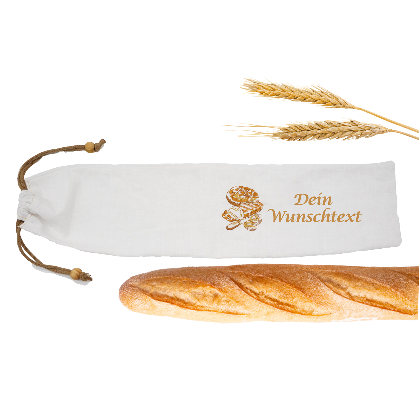 Brotbeutel, bestickt, personalisiert
