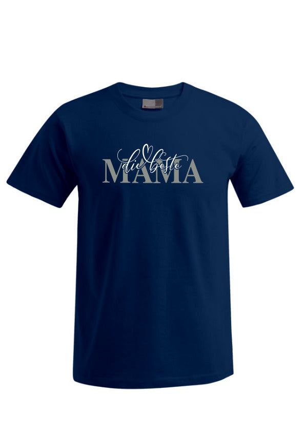 T-Shirt - beste MAMA silber weiß