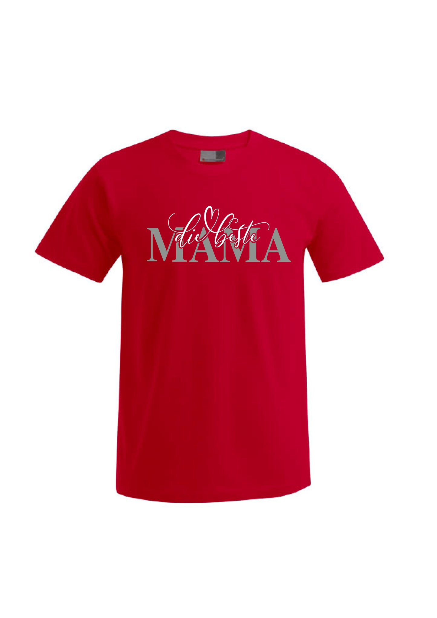 T-Shirt - beste MAMA silber weiß