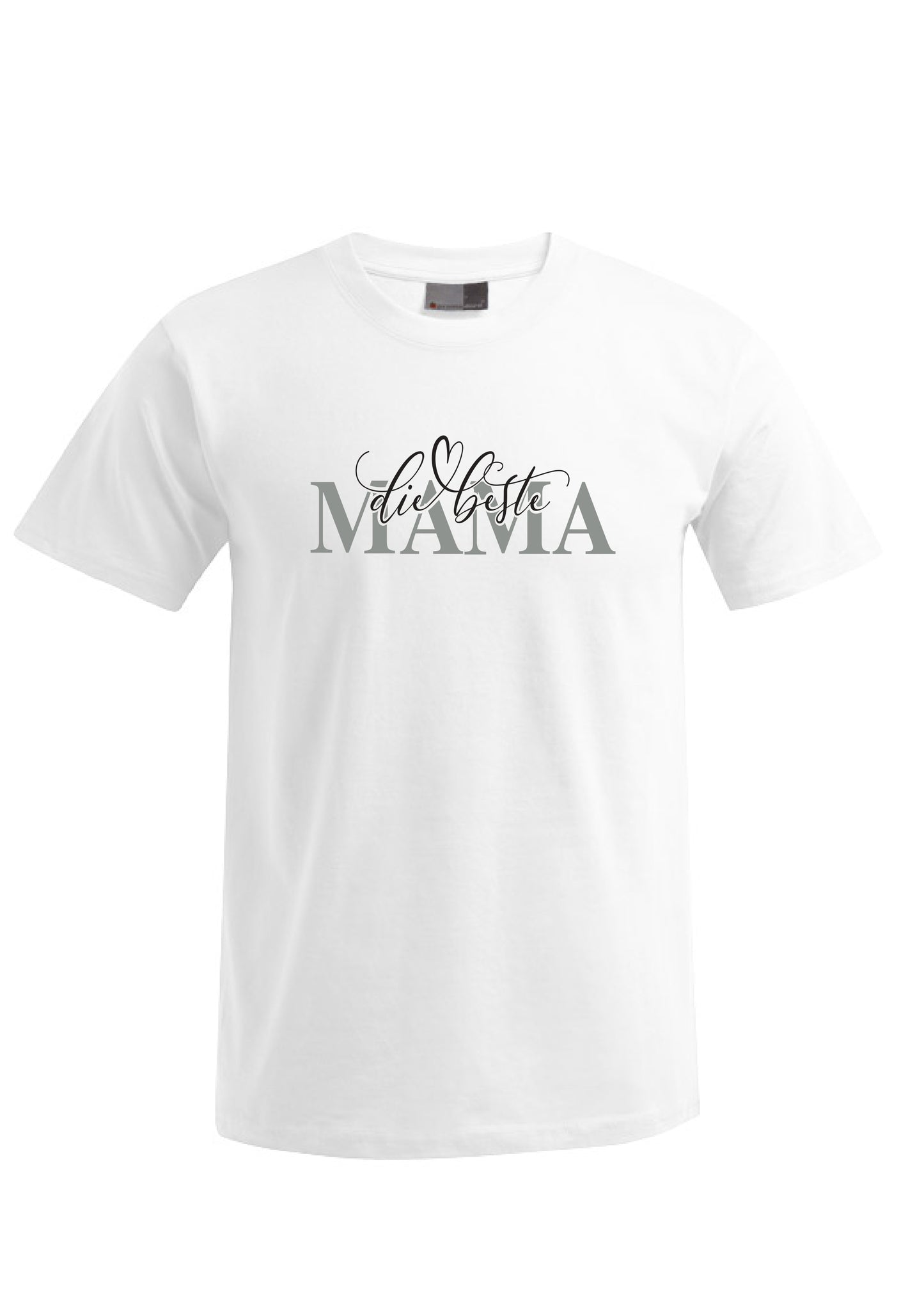 T-Shirt - beste MAMA silber weiß